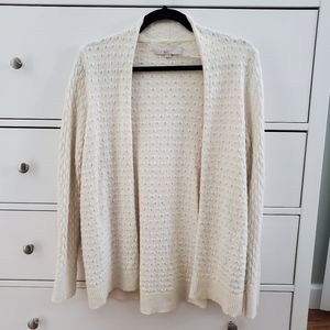 Open front knit sweater